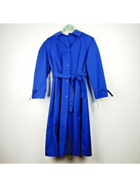 misty harbor Jackets & Blazers - Vintage 1990's Misty Harbor Model Beth Cobalt Blue Rmvbl Liner Coat 6 Petite NWT
